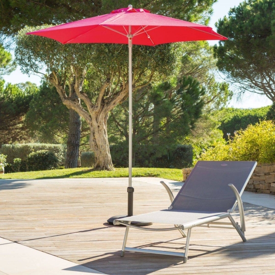 Parasol droit rond Anzio Framboise