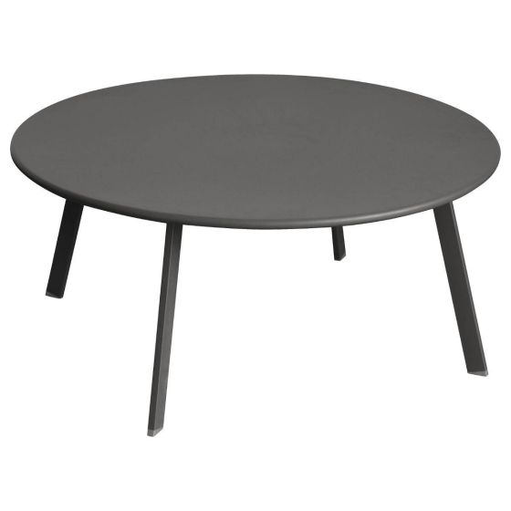 Table d'appoint de jardin ronde Saona Graphite