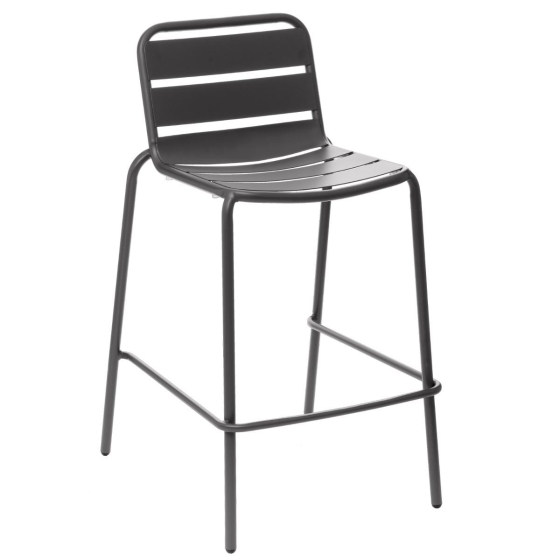 Fauteuil de bar empilable Phuket Graphite