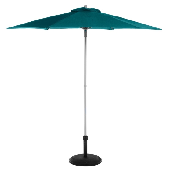 Parasol droit rond Anzio Bleu canard