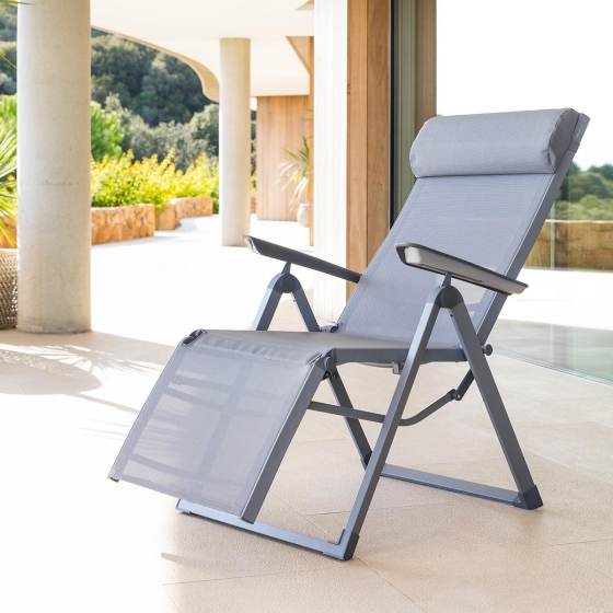 Fauteuil de jardin inclinable Decima Ardoise & Gris quartz