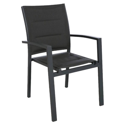 Fauteuil de jardin empilable Azua Anthracite & Graphite