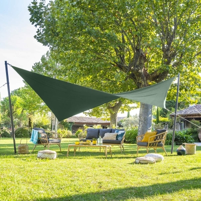 Voile d'ombrage rectangulaire Shae Vert olive